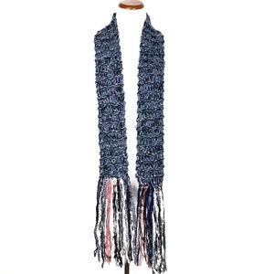 Handmade Multicolor Knitted Wrap Scarf